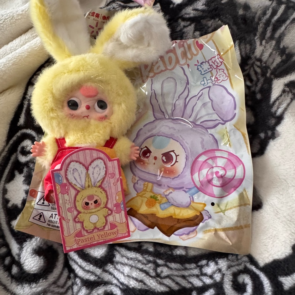 Mini Tiny Rabbit Baby Toy - Yellow - Picture 2 of 4